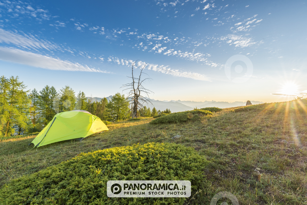 Alba in tenda su Plan Cou