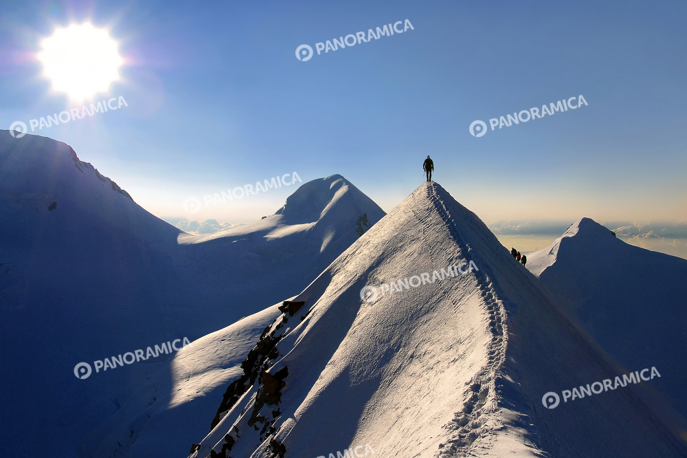 Alpinsiti sulla cresta del Lyskamm Orientale