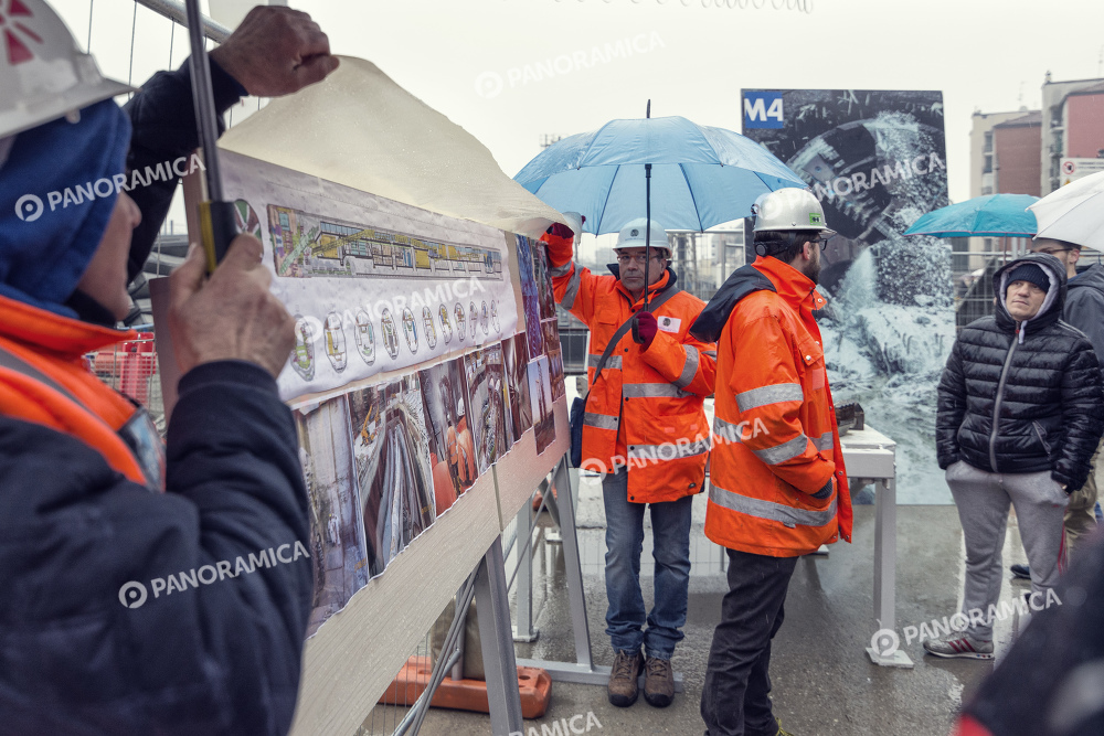 Cantiere della Metro 4 di Milano