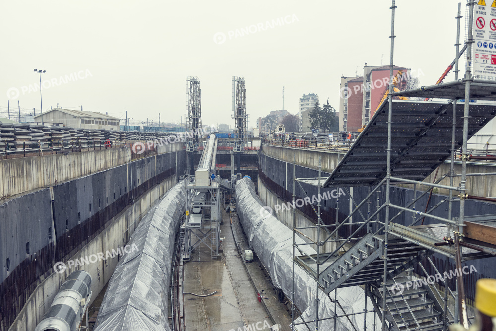 Cantiere della Metro 4 di Milano