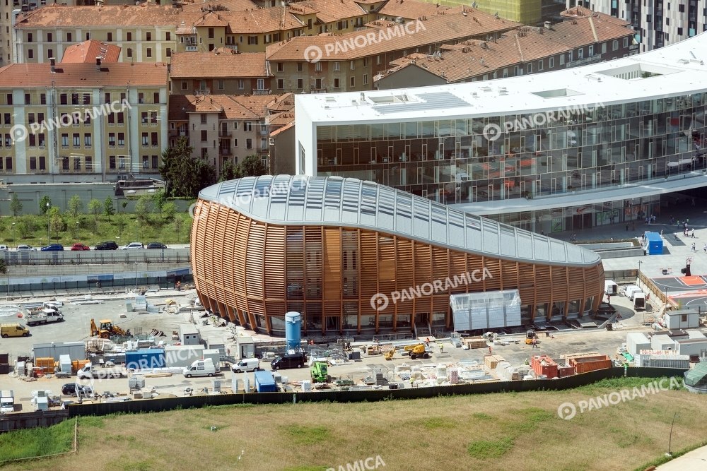 Cantiere UniCredit Pavilion dall'alto