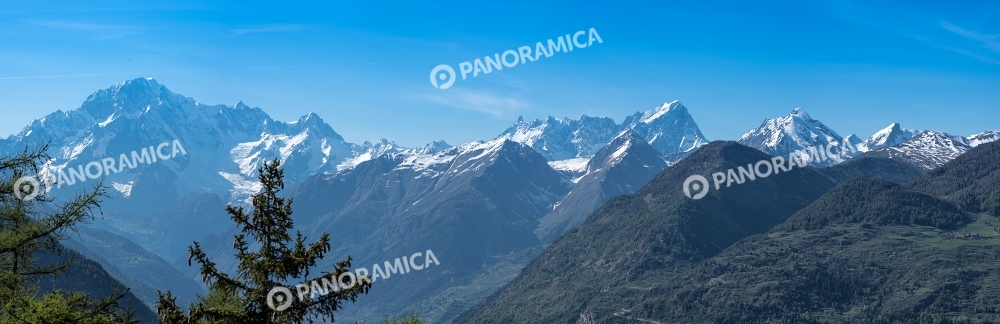 Catena del Monte BIanco vista da Les Combes