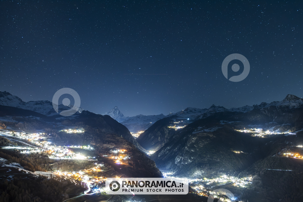 Cielo stellato sopra al Cervino