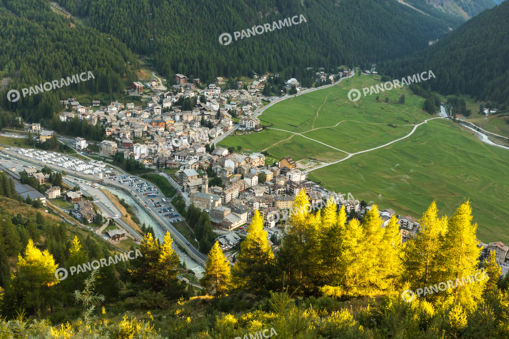 Cogne vista dall'alto