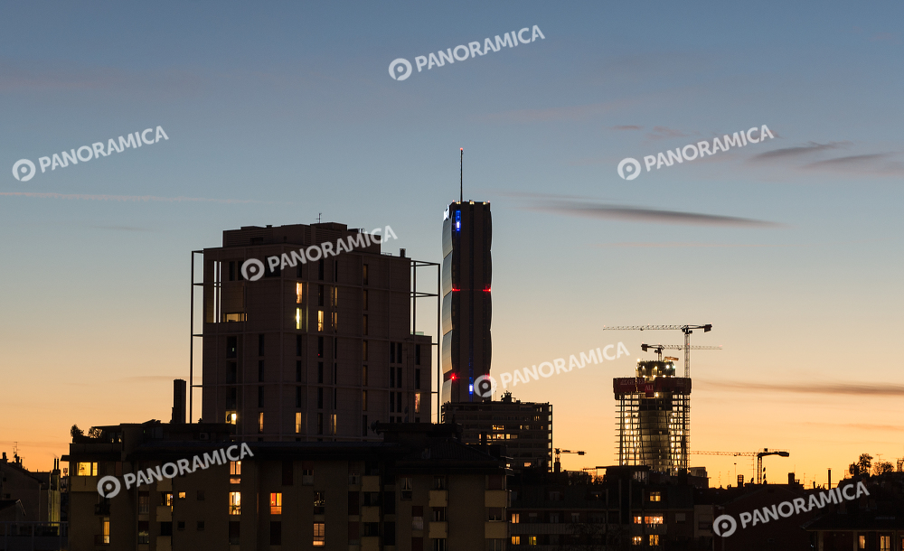 Condominio 52greenway al tramonto e Torri di Citylife