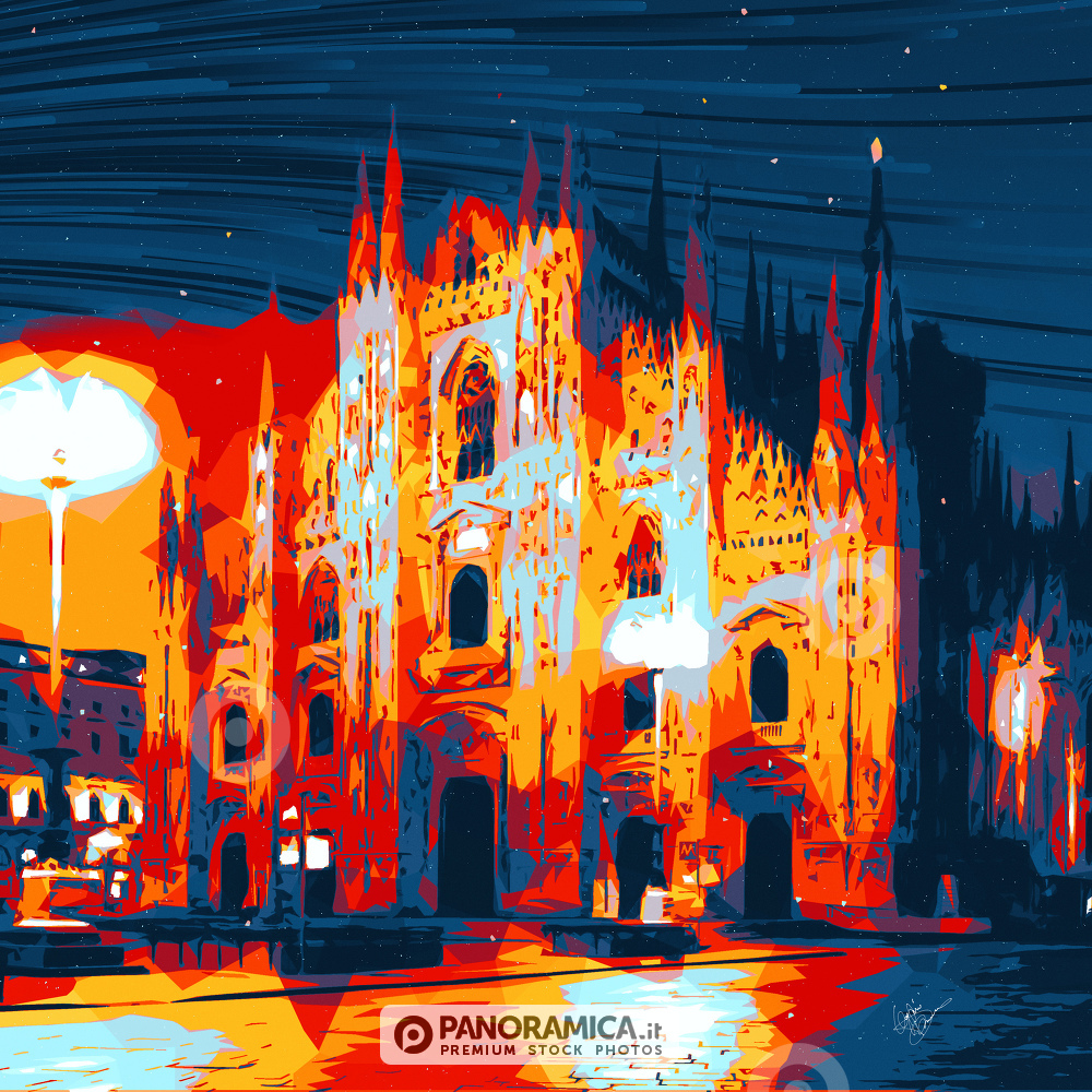 Duomo di notte - MILANO POP ART Collection 