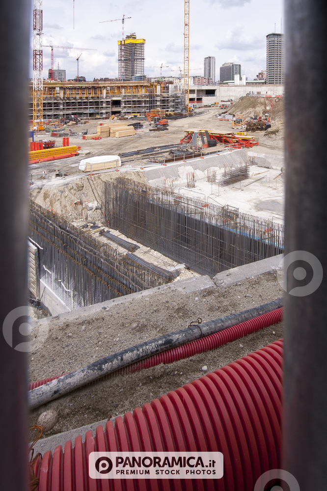 Fondamenta Torre Pelli e cantiere dell'Altra Sede
