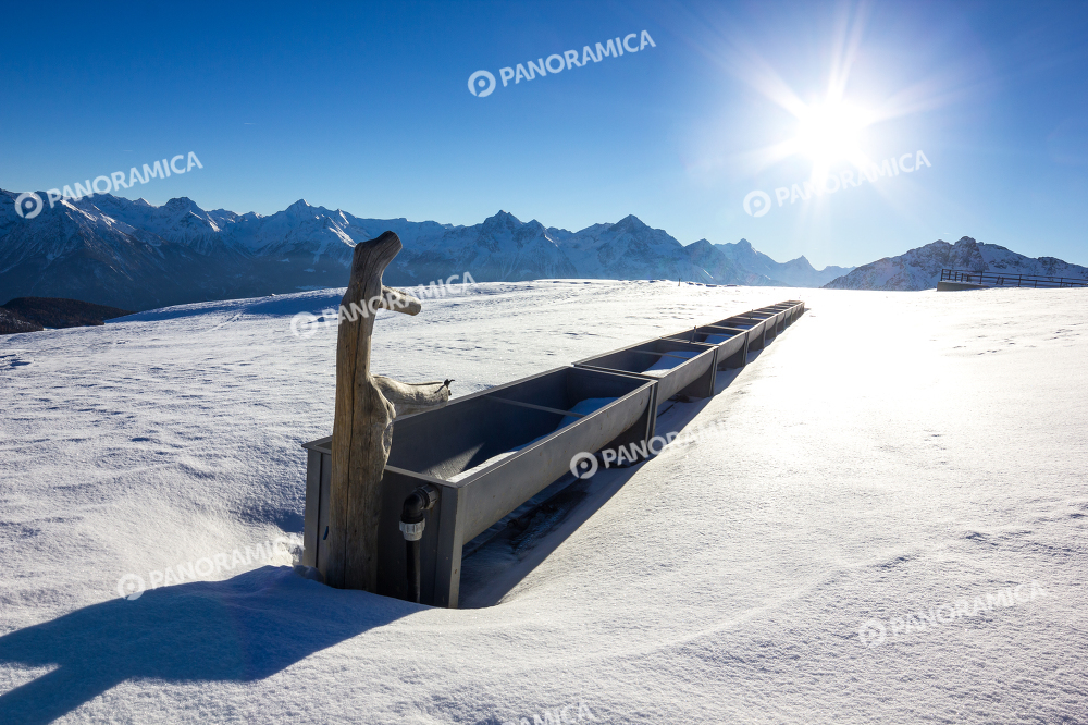 Fontana nella neve