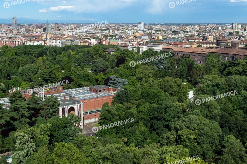 La Triennale dall'alto e Parco Sempione