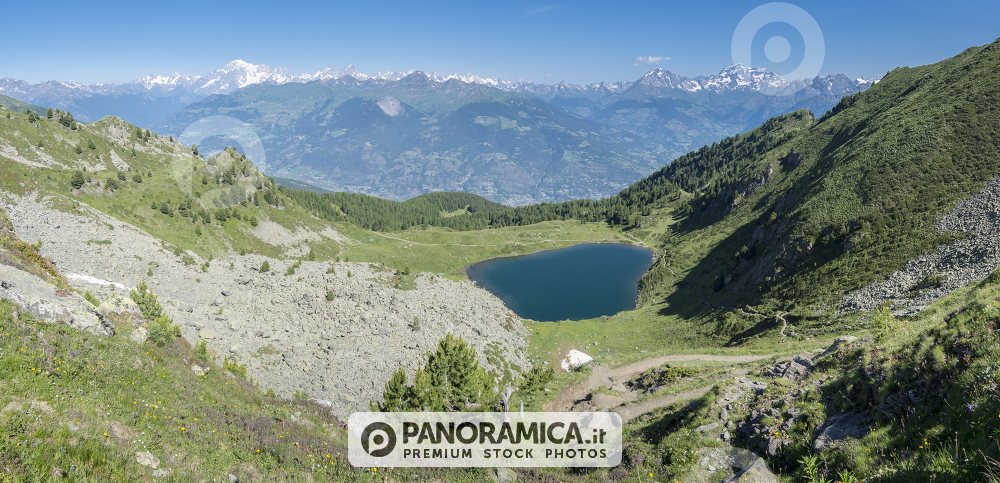 Lago Chamolé e Monte Bianco