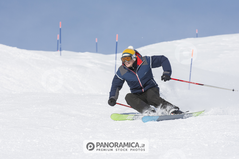 Lo sciatore a Chamois, Valle d'Aosta