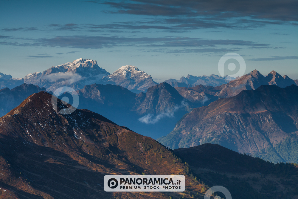 Marmolada viewed from Forcella Averau, Falzarego Pass, Dolomites, Italy