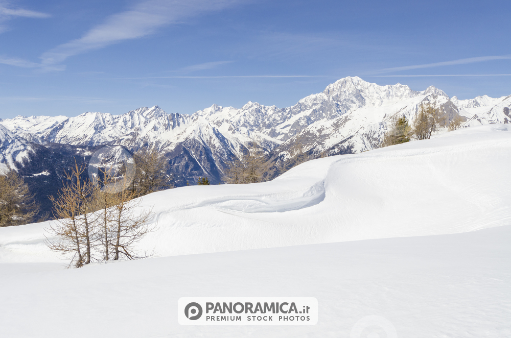 Monte Bianco, dalla cresta di salita di Punta Fetita, La Salle, Valdigne, Valle d'Aosta