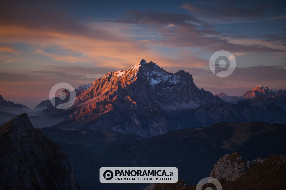 Mount Civetta view from Forcella Giau, Dolomites, Italy