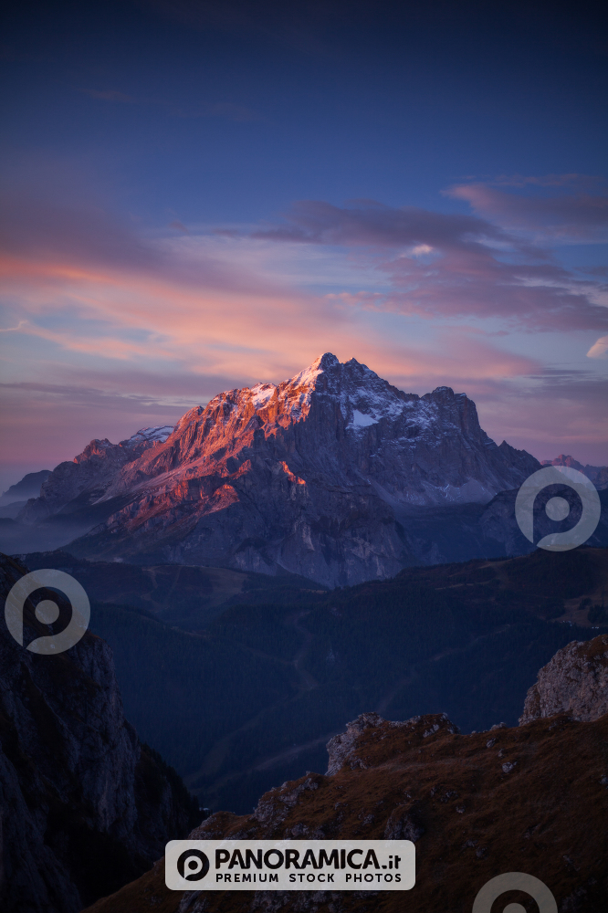 Mount Civetta view from Forcella Giau, Dolomites, Italy