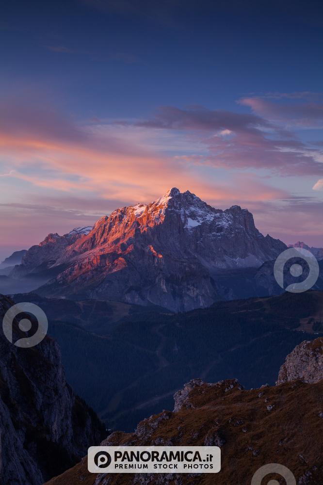 Mount Civetta view from Forcella Giau, Dolomites, Italy