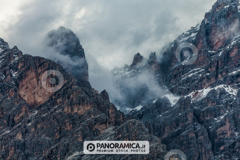 Mountains viewed from Giau Pass, Dolomites, Veneto, Italy