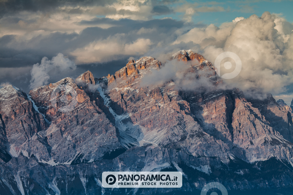 Mountains viewed from Giau Pass, Dolomites, Veneto, Italy