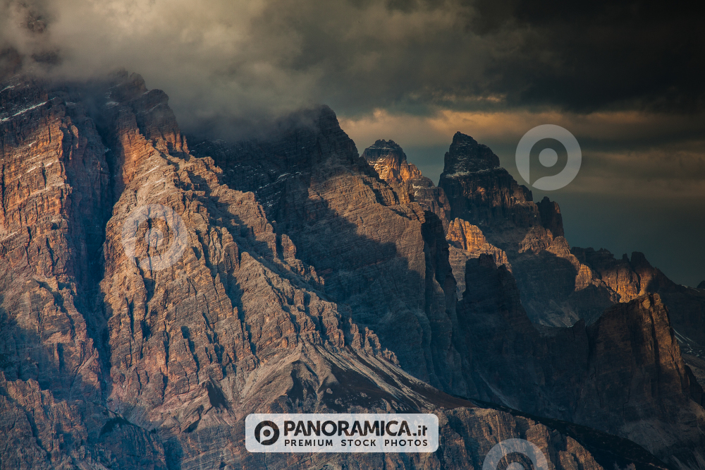 Mountains viewed from Giau Pass, Dolomites, Veneto, Italy