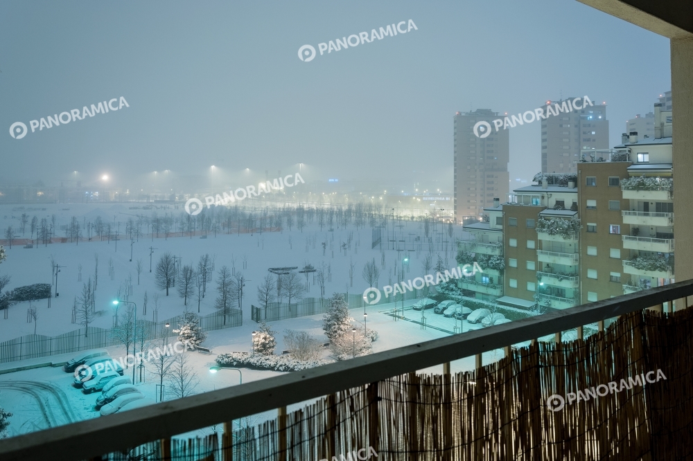 Neve sul quartiere Parco Certosa