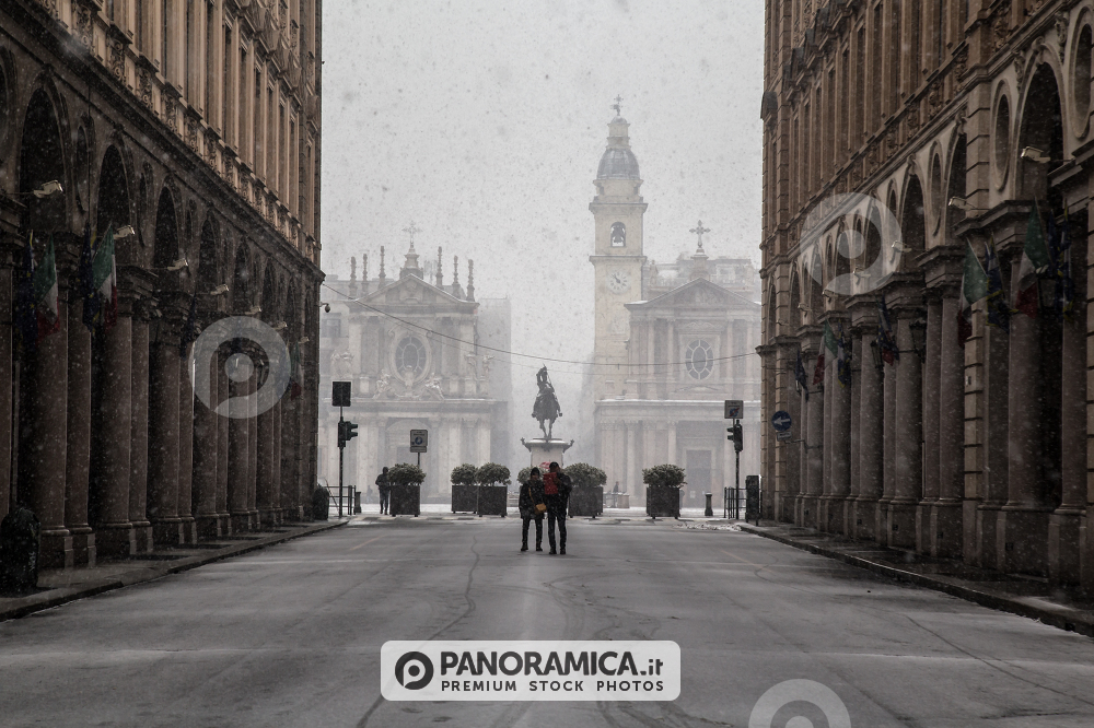 Nevicata in via Roma