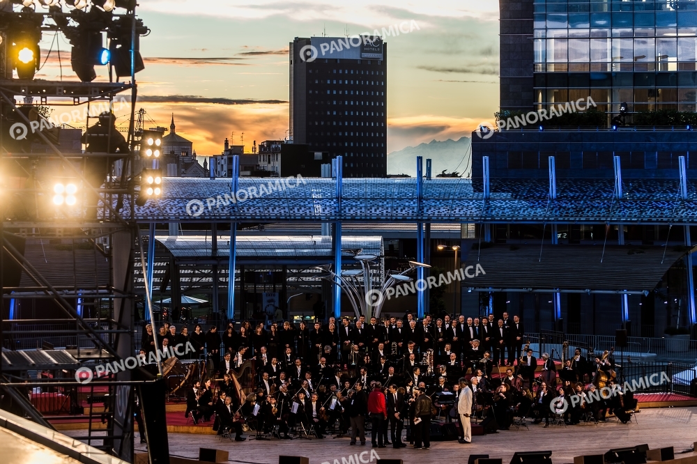 Palco del concerto di Bocelli