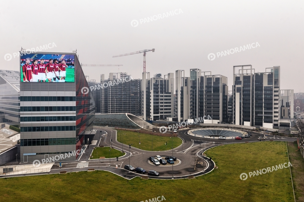 Panoramica di Casa Milan e Residenze Parco Vittoria