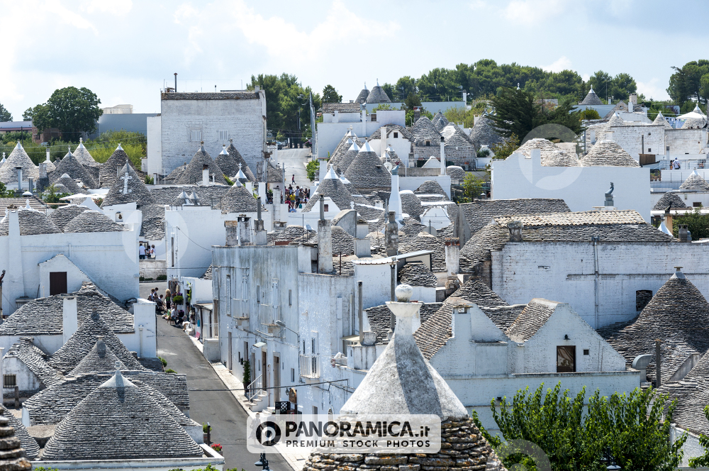 Panoramica sui trulli di Alberobello