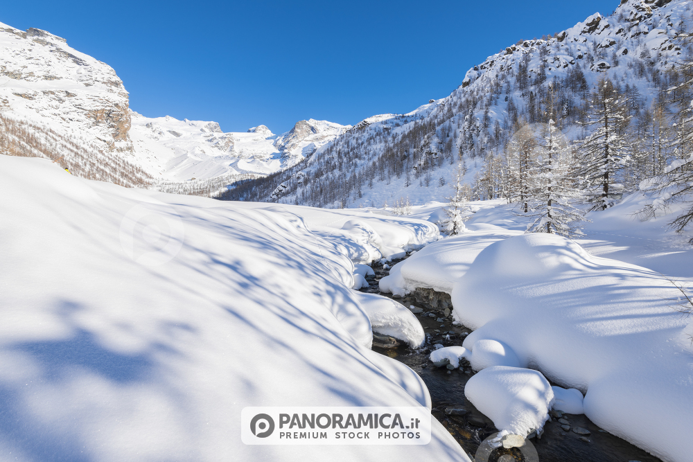 Pian di Verra in inverno, Val d'Ayas, Valle d'Aosta