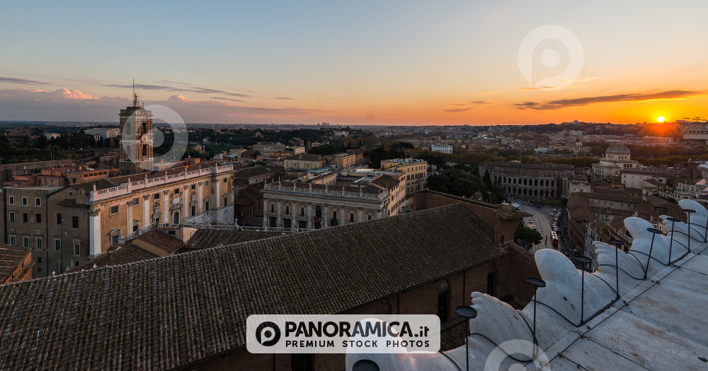 Piazza del Campidoglio vista dalla Terrazza del Vittoriano