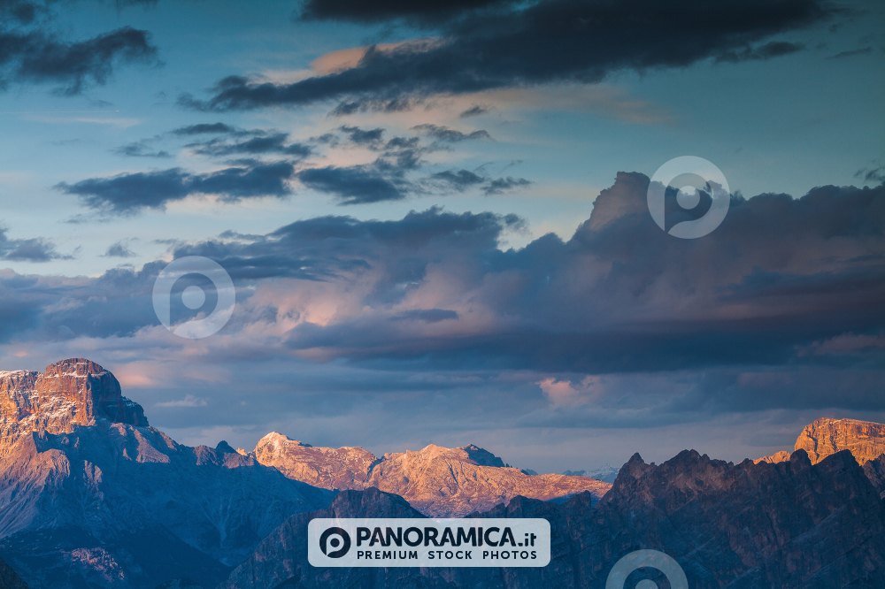 Picco di Vallandro, Cresta Bianca from Giau Pass, Dolomites, Veneto, Italy