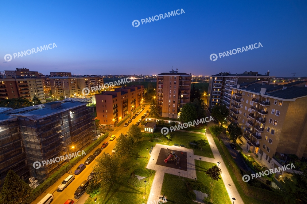 Quartiere di Rogoredo al tramonto