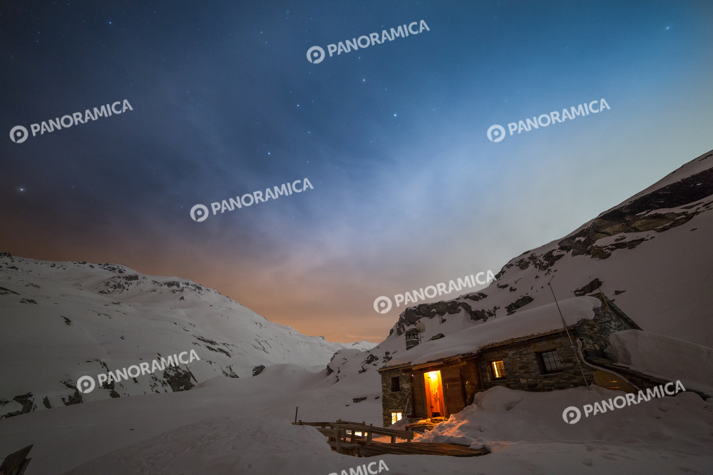 Refuge du Fond in inverno in alta Val di Rhemes