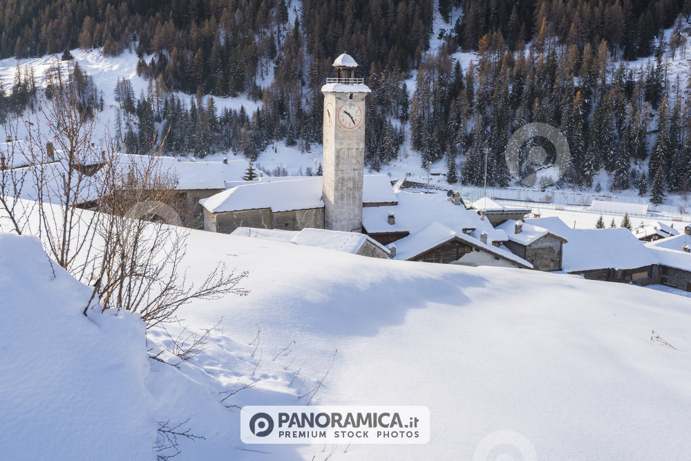 Scorcio invernale di Epinel, Valle di Cogne, Valle d'Aosta