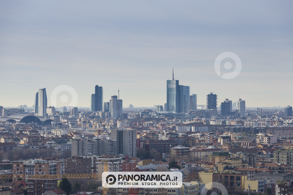 Skyline di Milano visto dal Quartiere Adriano