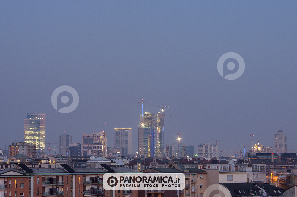 Skyline di Porta Nuova in cantiere