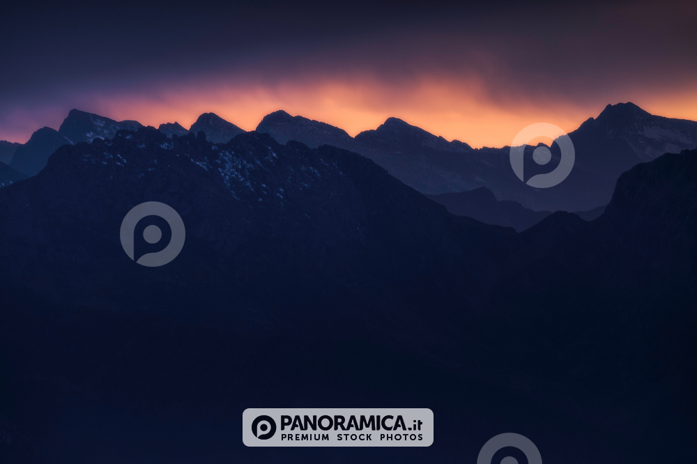 Sunset on Giau Pass, Dolomites, Cortina d'Ampezzo, Italy