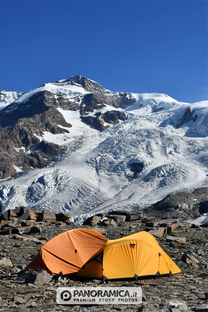 Tende su Alta Luce (Hochlicht), Ghiacciao del Lys, Monte Rosa