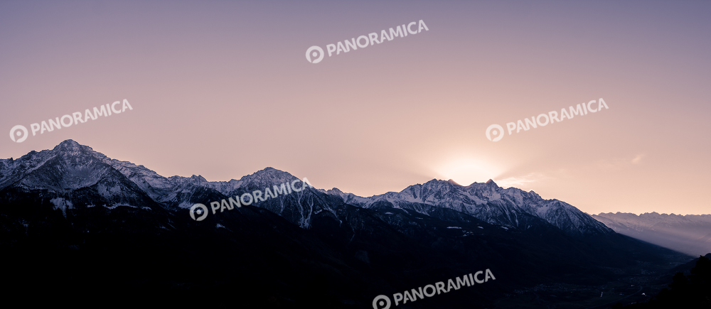 Tramonto dietro il Monte Emilius