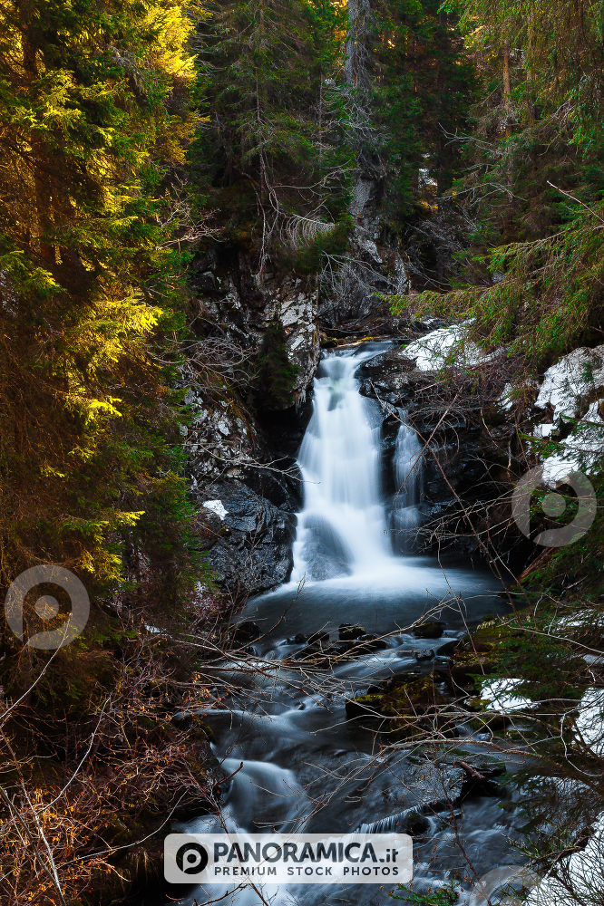 Unknown rivers and waterfalls in Val Venegia, Paneveggio Natural Park, Dolomites, Italy