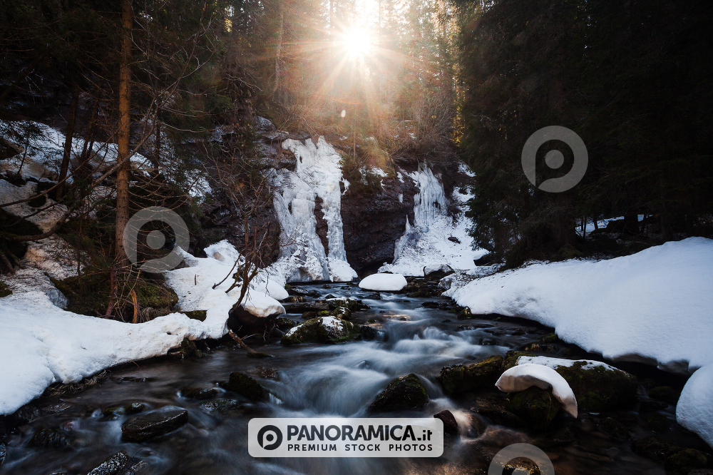 Unknown rivers and waterfalls in Val Venegia, Paneveggio Natural Park, Dolomites, Italy