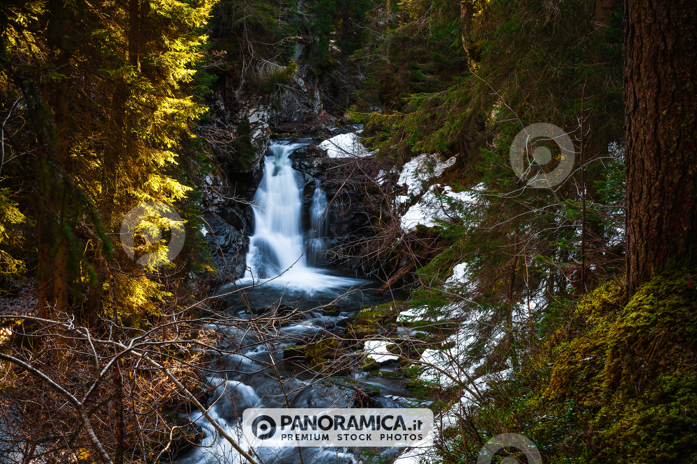Unknown rivers and waterfalls in Val Venegia, Paneveggio Natural Park, Dolomites, Italy