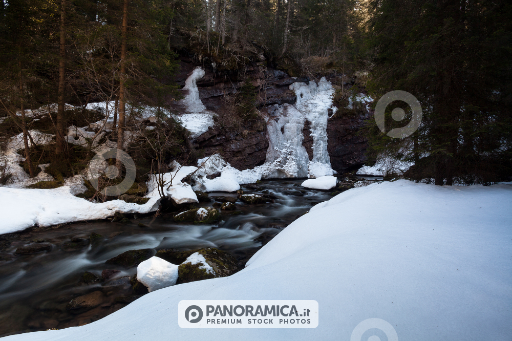 Unknown rivers and waterfalls in Val Venegia, Paneveggio Natural Park, Dolomites, Italy