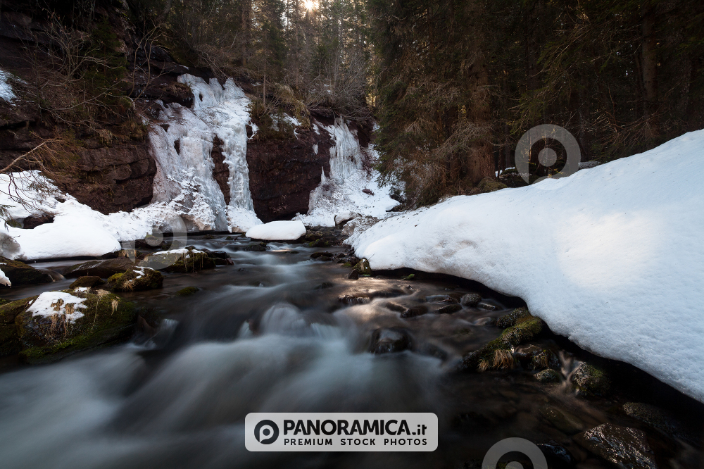 Unknown rivers and waterfalls in Val Venegia, Paneveggio Natural Park, Dolomites, Italy