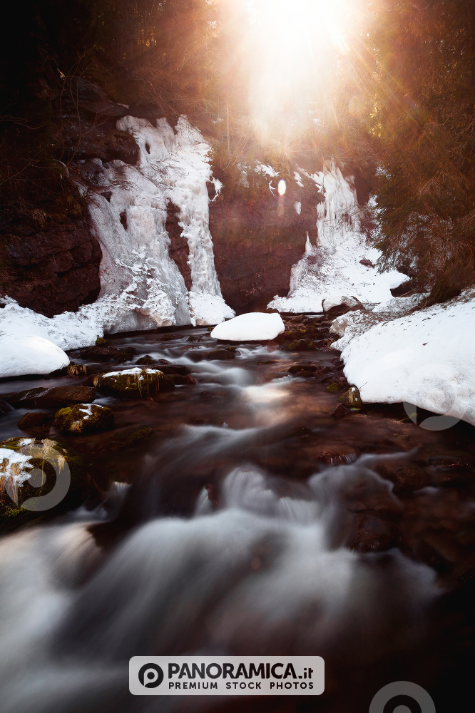 Unknown rivers and waterfalls in Val Venegia, Paneveggio Natural Park, Dolomites, Italy