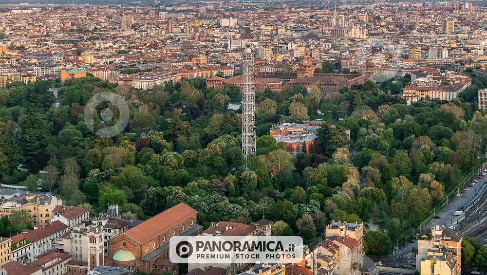 Veduta aerea del Parco Sempione