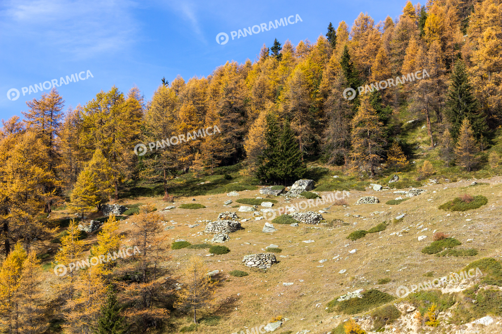 Veduta autunnale in montagna