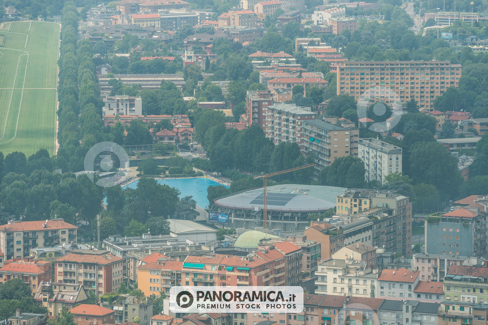Veduta del Lido , Palalido e del quartiere QT8